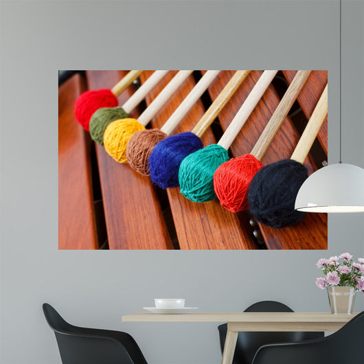 Coloured Mallets Marimba Wall Decal