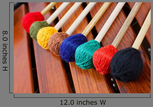 Coloured Mallets Marimba Wall Decal