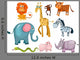 Jungle Animal Wall Decal Set 2