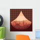 Red Arabic City Landscape Illustration Wall Decal