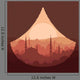 Red Arabic City Landscape Illustration Wall Decal