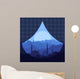 Blue Arabic City Landscape Illustration Wall Decal