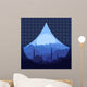 Blue Arabic City Landscape Illustration Wall Decal