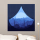 Blue Arabic City Landscape Illustration Wall Decal
