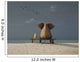 Elephant And Dog Sitting on Bench Wall Decal