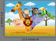 African Cartoon Animals on the Savannah Wall Decal