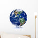 Globe With Reflection Front Wall Decal