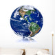 Globe With Reflection Front Wall Decal