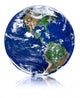 Globe With Reflection Front Wall Decal
