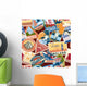 Vintage Travel Stickers Seamless Wall Decal