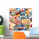 Vintage Travel Stickers Seamless Wall Decal