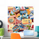 Vintage Travel Stickers Seamless Wall Decal