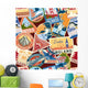Vintage Travel Stickers Seamless Wall Decal