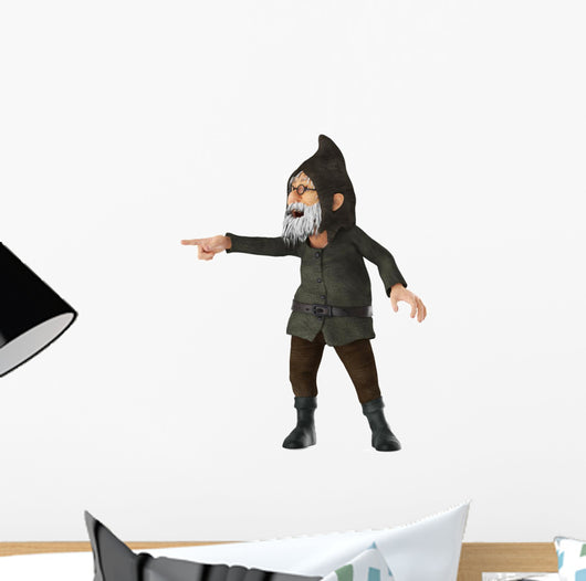 Old Garden Gnome Wall Decal
