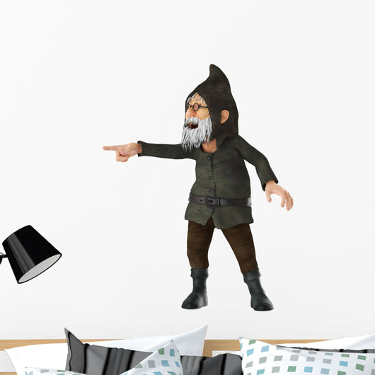 Old Garden Gnome Wall Decal