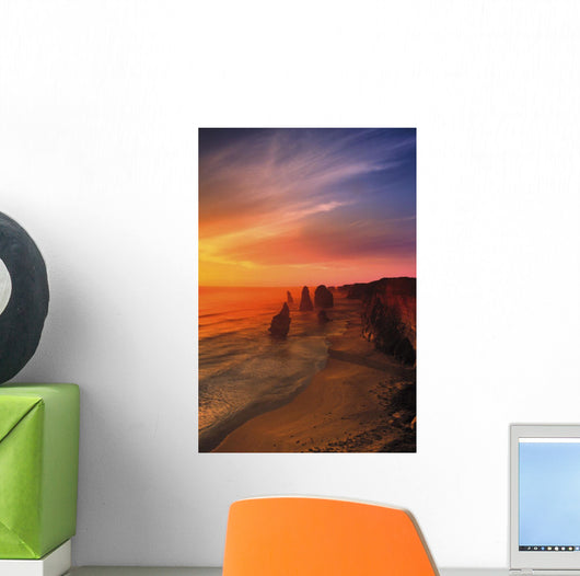 Sunset And Rock Formations Wall Mural