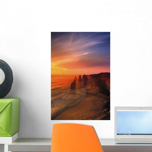 Sunset And Rock Formations Wall Mural