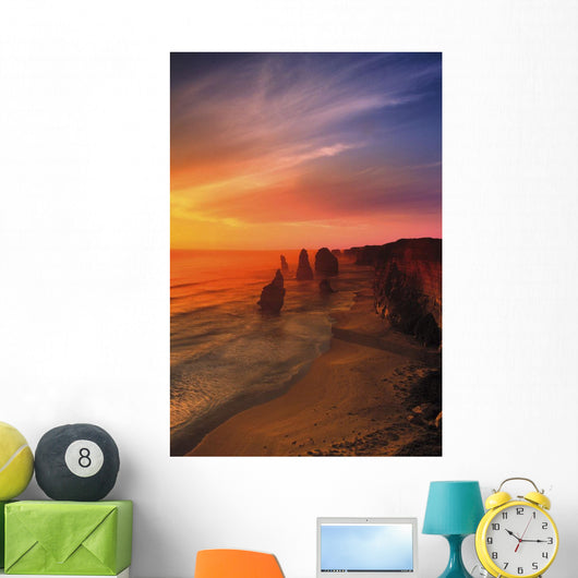 Sunset And Rock Formations Wall Mural