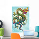 Blue Chinese Dragon Painting Wall Decal