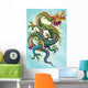 Blue Chinese Dragon Painting Wall Decal