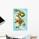 Green Chinese Dragon Painting Wall Decal