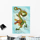 Green Chinese Dragon Painting Wall Decal