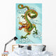 Green Chinese Dragon Painting Wall Decal