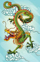 Green Chinese Dragon Painting Wall Decal