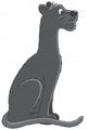 Sitting Panther Cartoon Wall Decal