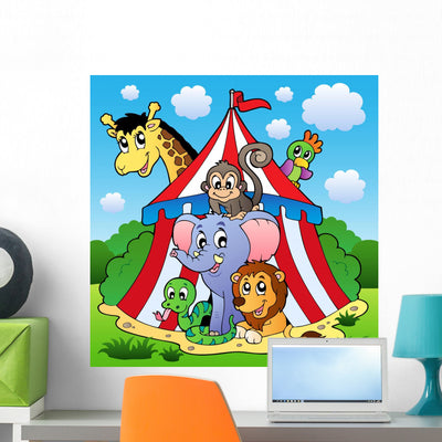 Circus Theme Picture 1 Wall Decal shown on a wall