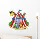 Various Animals Circus Tent Wall Decal