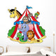 Various Animals Circus Tent Wall Decal