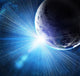 Blue Horizon Over Planet Wall Decal