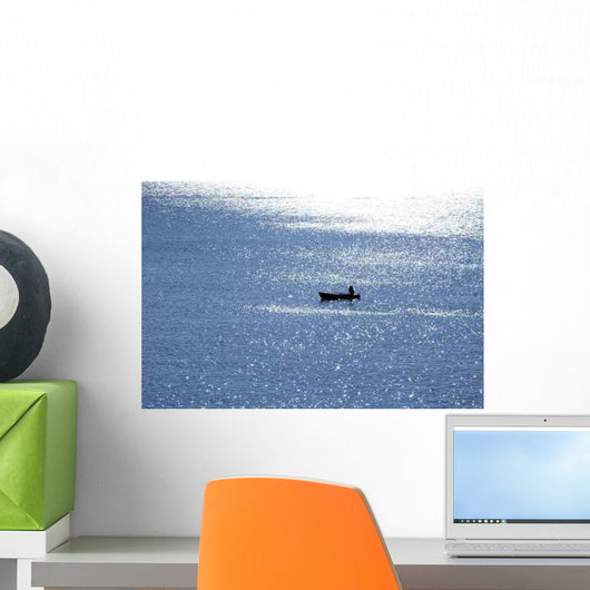 Angler Im Boot Wall Decal