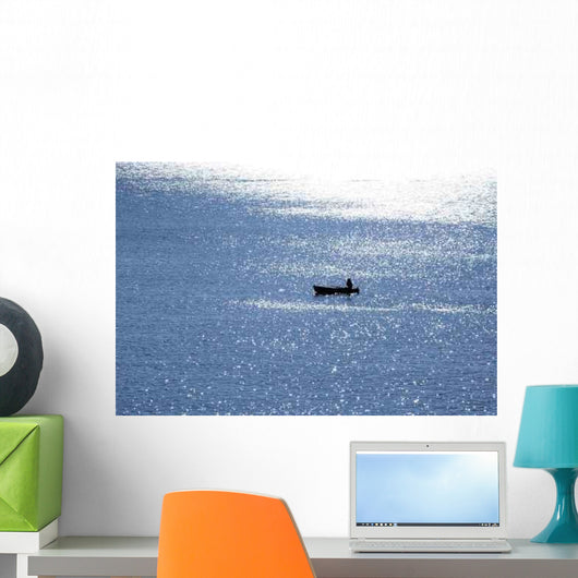 Angler Im Boot Wall Decal