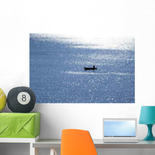 Angler Im Boot Wall Decal