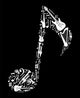 Music Instruments Note Shape Wall Decal