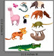 Jungle Animal Wall Decal Set 1