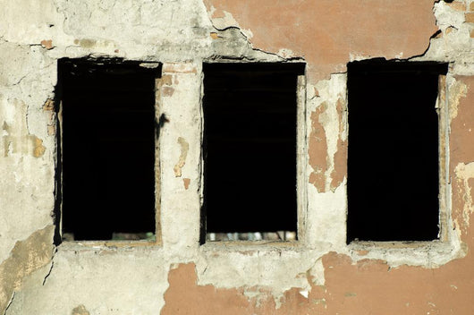 Old Building with Broken Windows Wall Decal