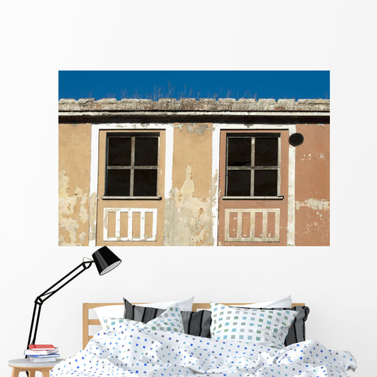 Old Building Windows Wall Decal