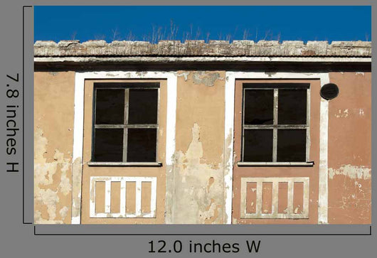 Old Building Windows Wall Decal