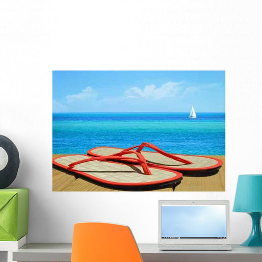 Flipflops Dock Wall Decal