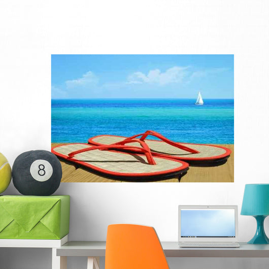 Flipflops Dock Wall Decal