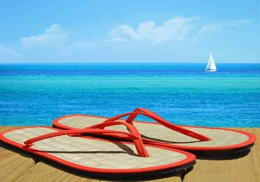 Flipflops Dock Wall Decal