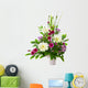 Bright Flower Bouquet Basket Wall Decal