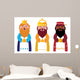 Three Wise Men Illustration Wall Decal