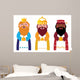 Three Wise Men Illustration Wall Decal