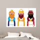 Three Wise Men Illustration Wall Decal