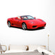 Red Convertible Sports Car Wall Decal