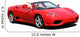 Red Convertible Sports Car Wall Decal